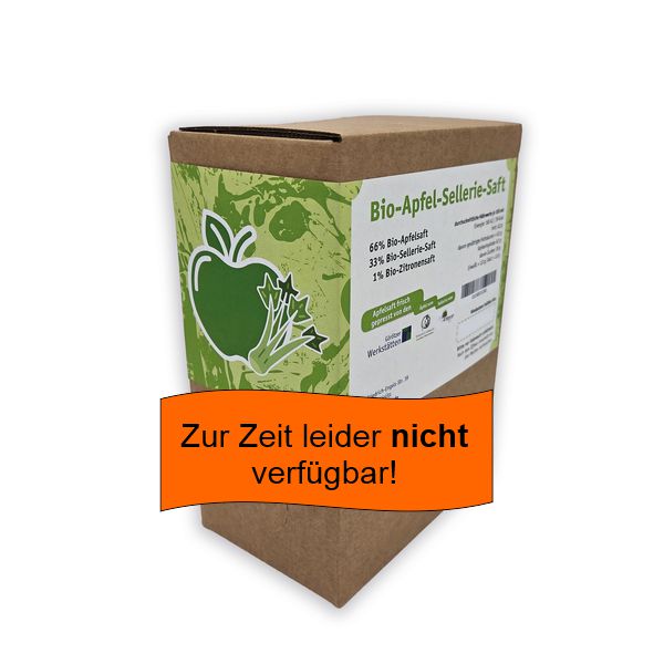 Bio Apfel–Sellerie Saft – 1,5 Liter Bag in Box