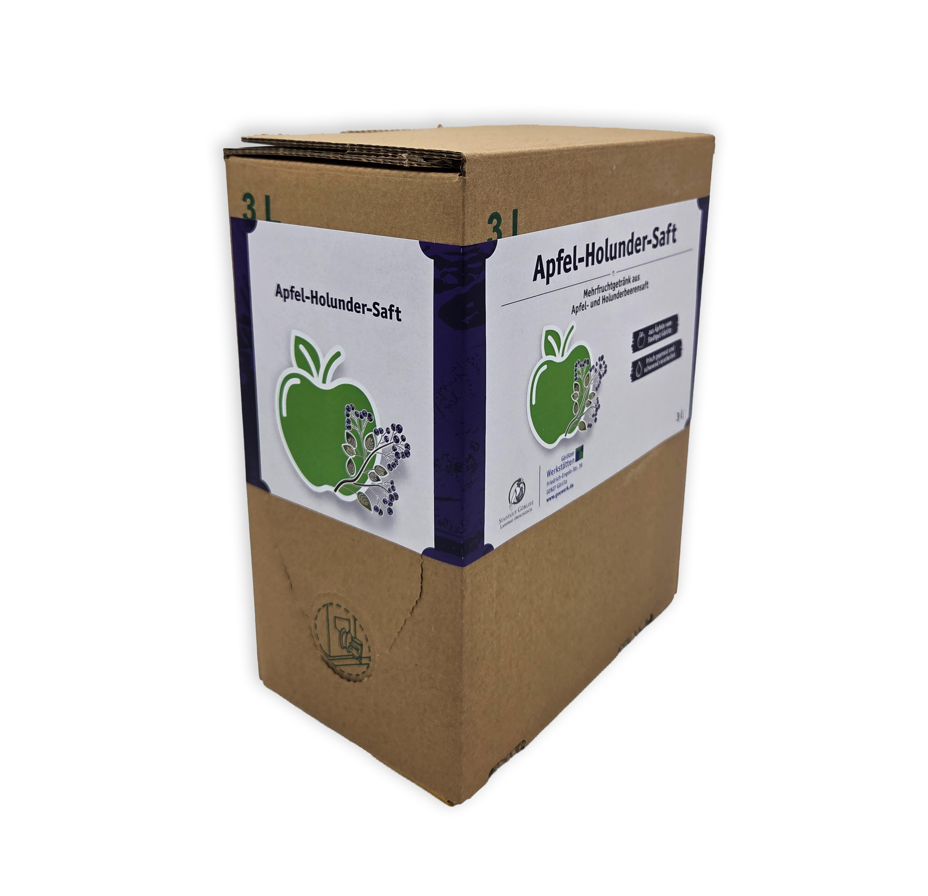 Apfel-Holunder-Saft - 3 Liter Bag in Box