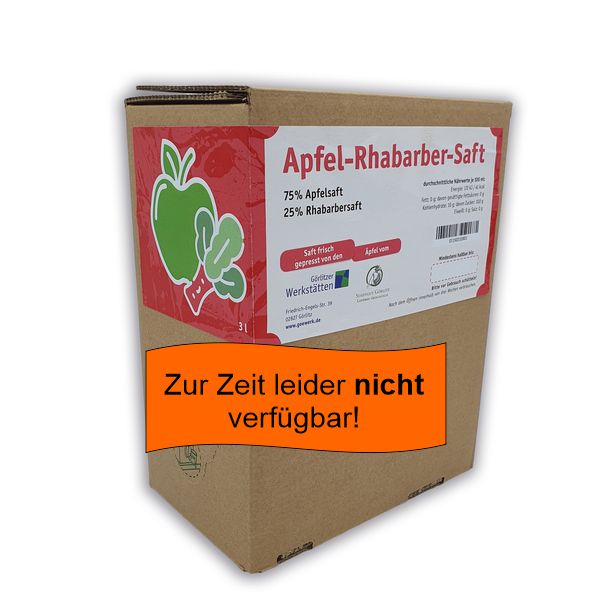 Apfel–Rhabarber Saft – 3,0 Liter Bag in Box