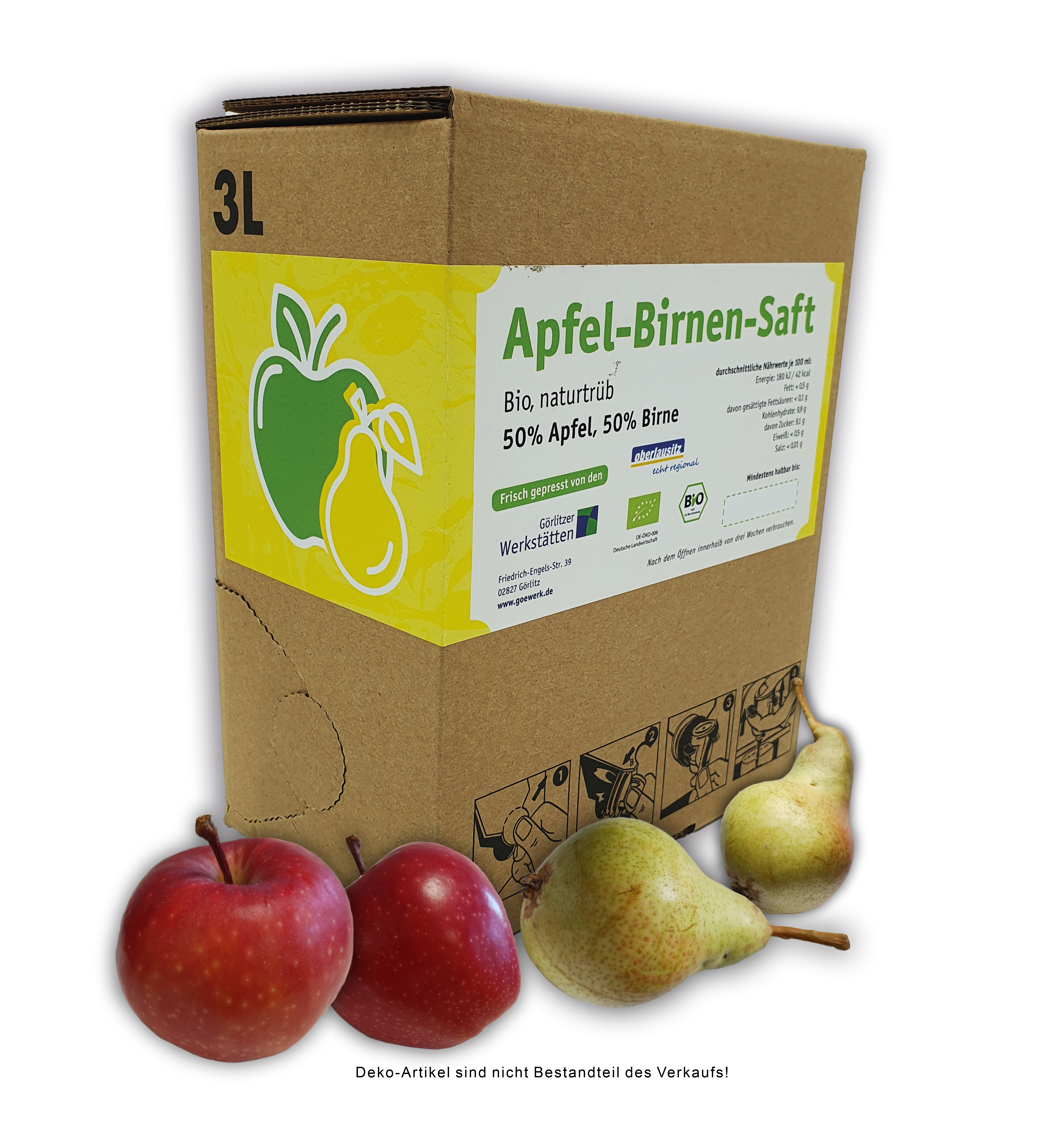 Bio-Apfel-Birnensaft - 3,0 Liter Bag in Box