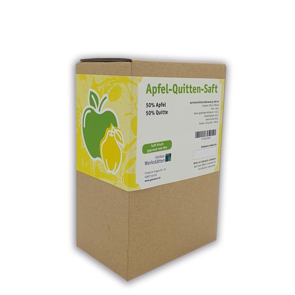 Apfel–Quitten Saft – 1,5 Liter Bag in Box