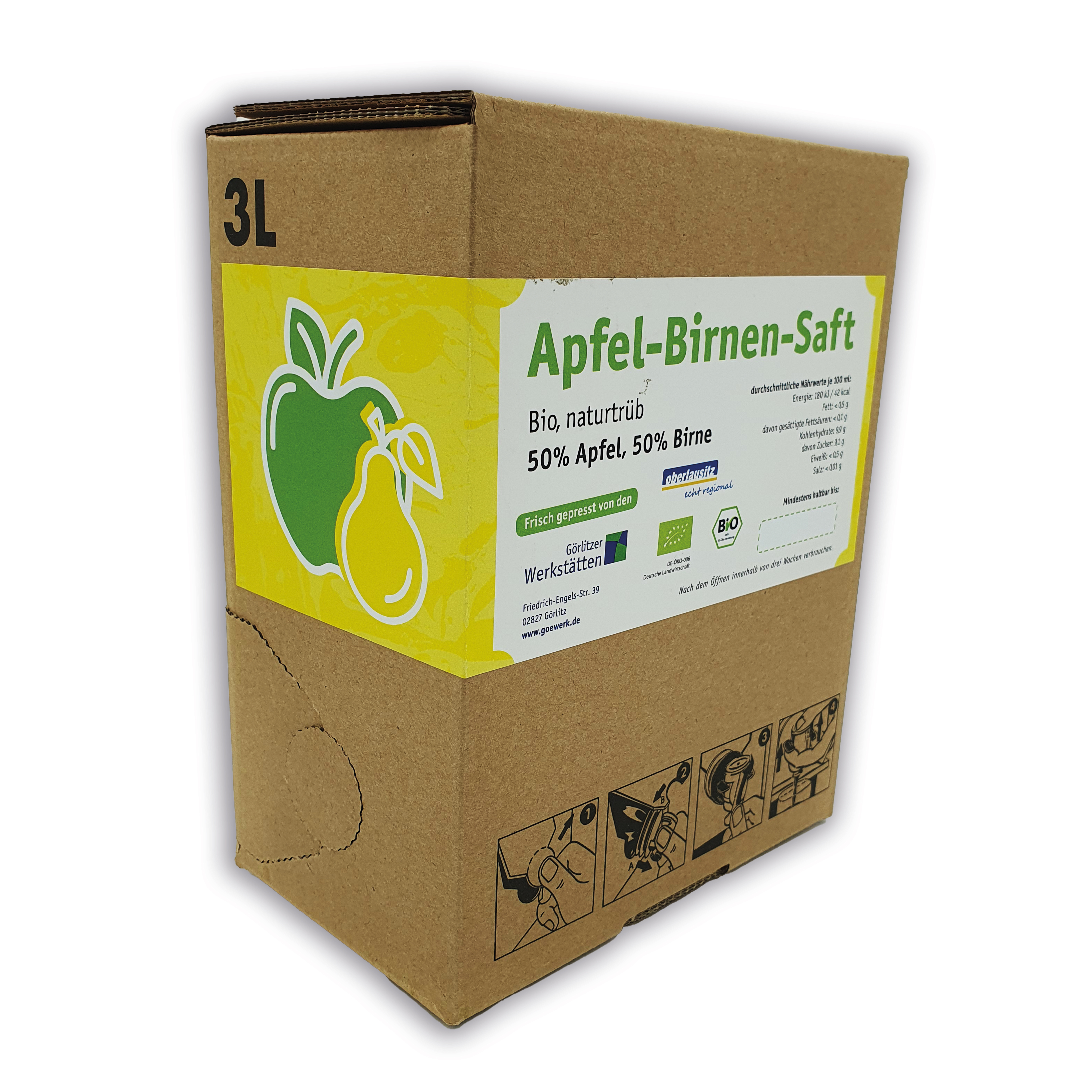 Bio-Apfel-Birnensaft - 3,0 Liter Bag in Box
