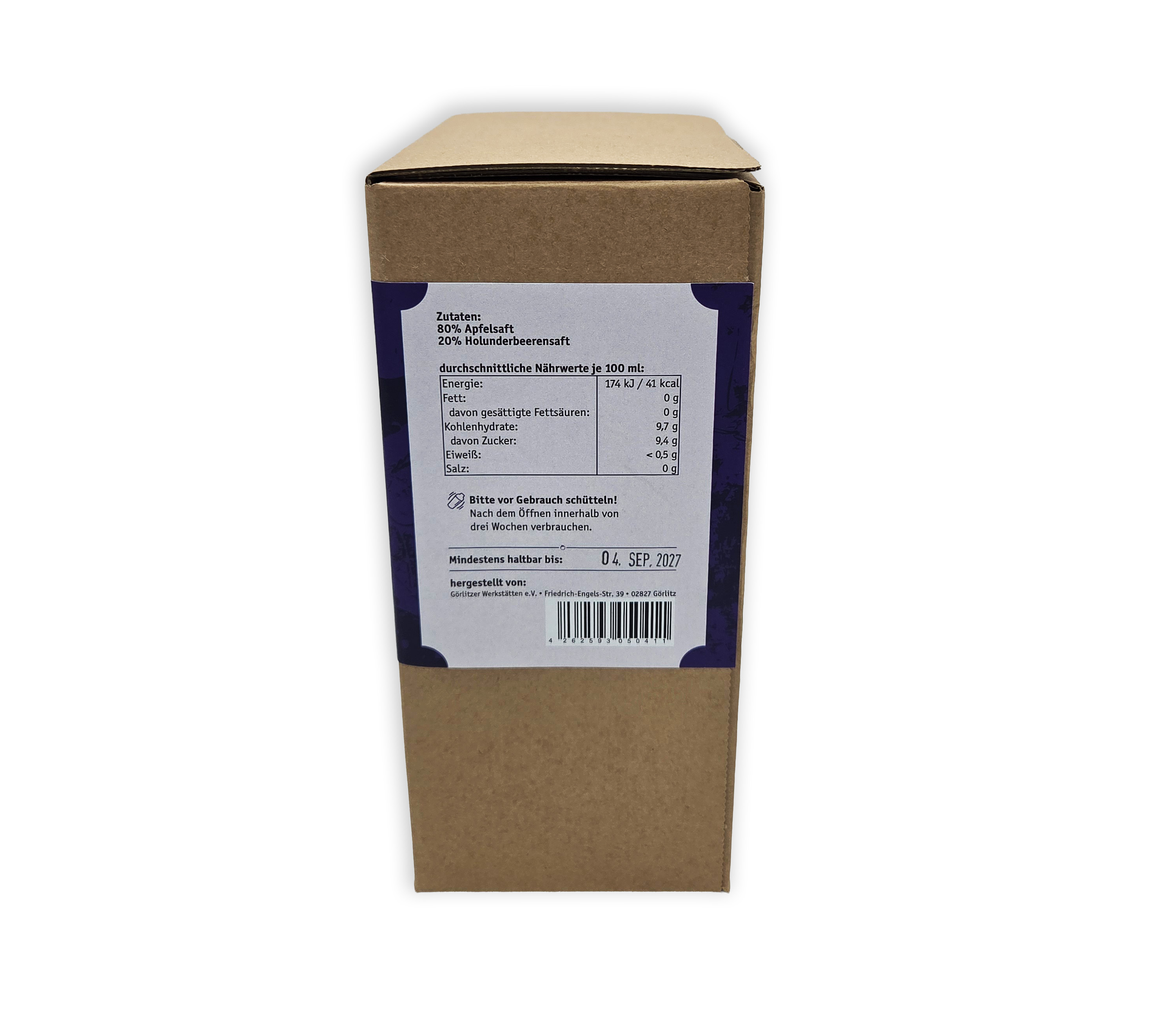 Apfel-Holunder-Saft - 1,5 Liter Bag in Box