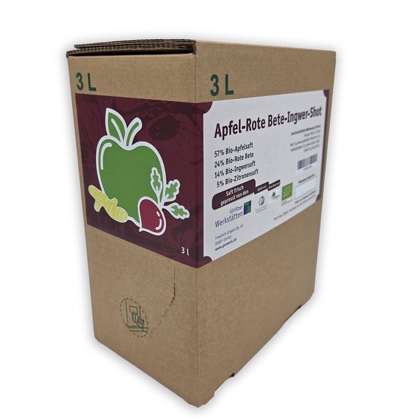 Apfel-Rote Bete–Ingwer-Shot – 3,0 Liter Bag in Box