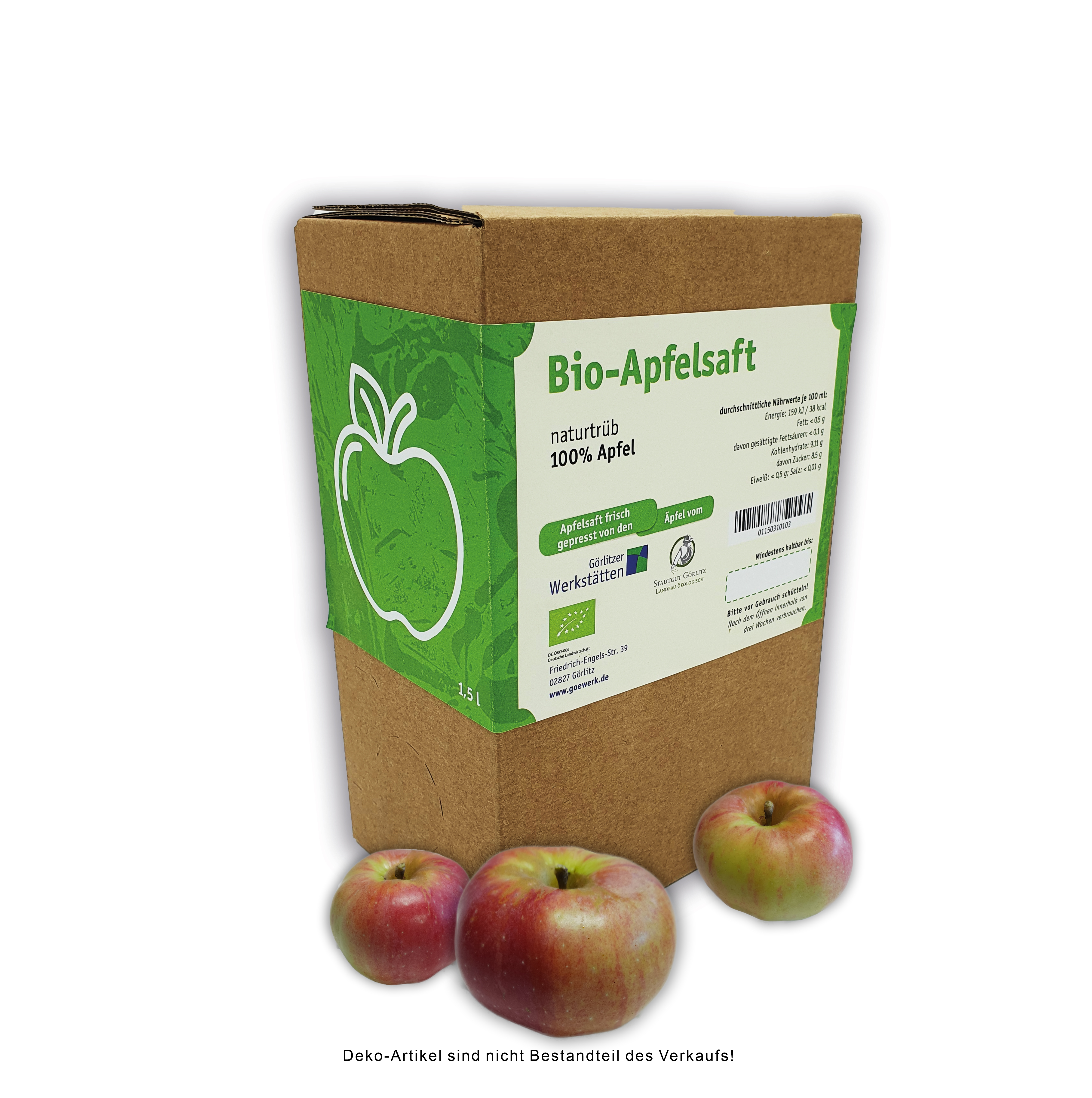 Bio-Apfelsaft - 1,5 Liter Bag in Box
