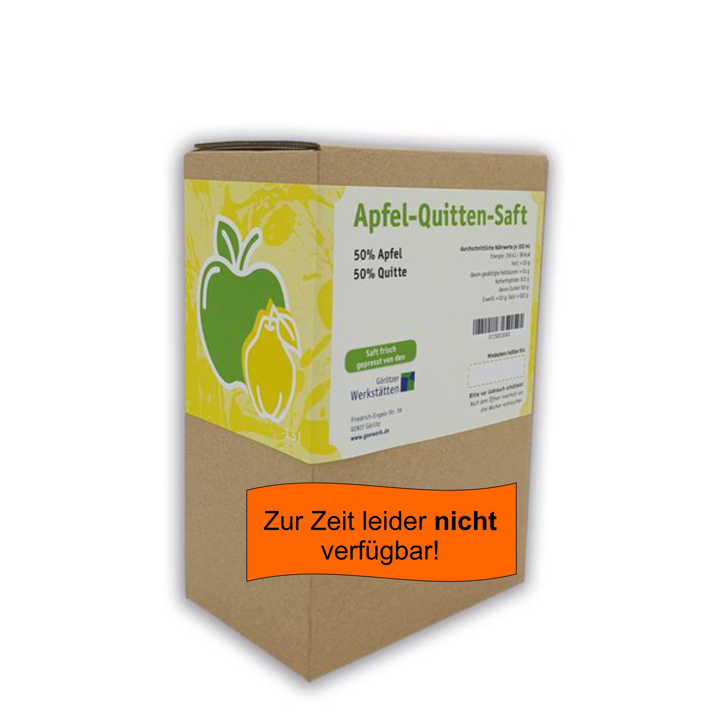 Apfel–Quitten Saft – 1,5 Liter Bag in Box
