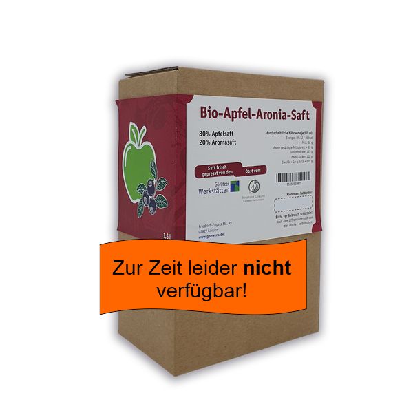 Bio Apfel–Aronia Saft – 1,5 Liter Bag in Box