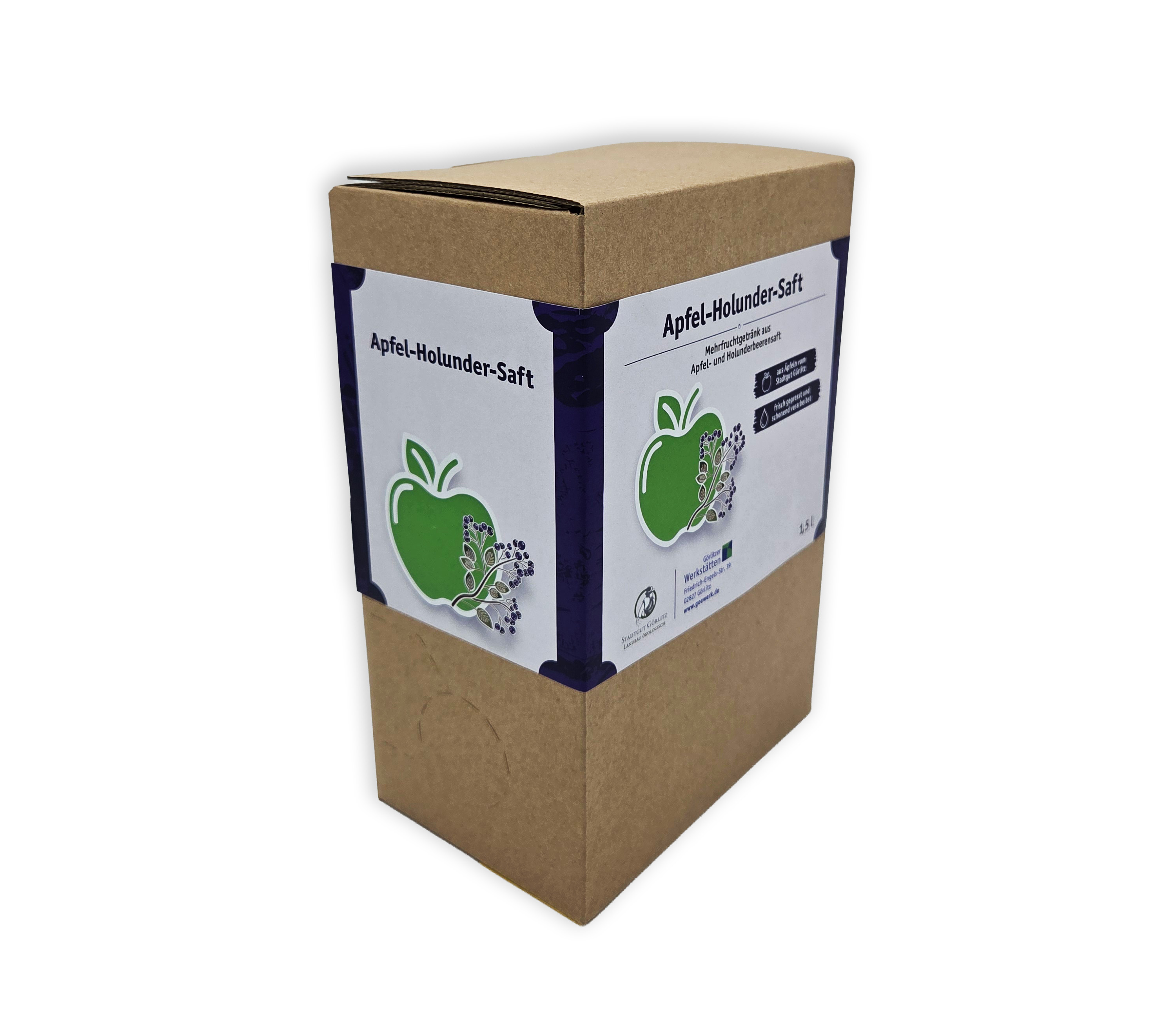 Apfel-Holunder-Saft - 1,5 Liter Bag in Box